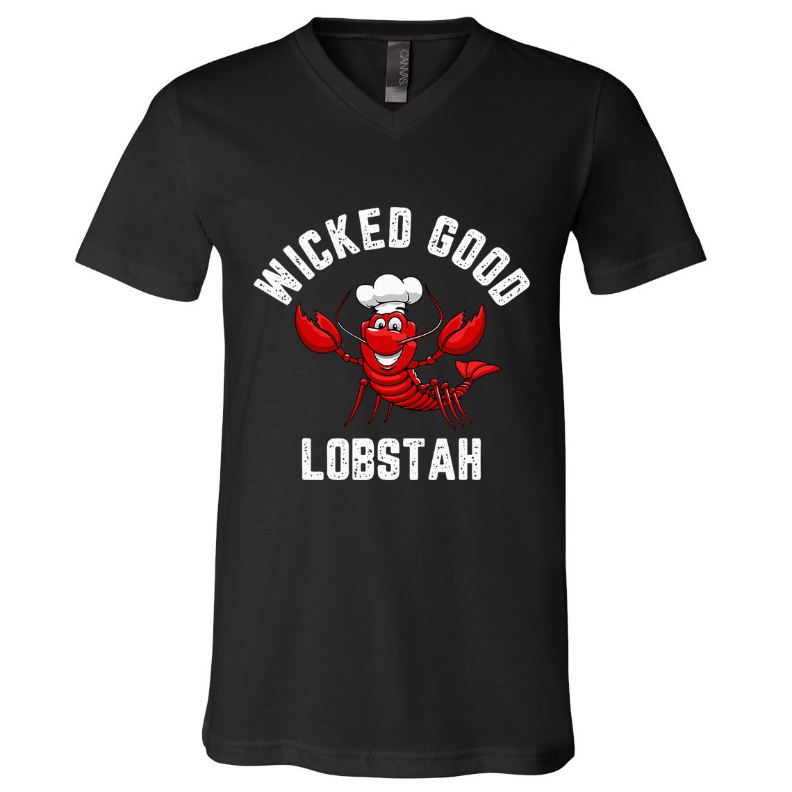 Funny Lobster Wicked Good Lobstah Maine New England V-Neck T-Shirt