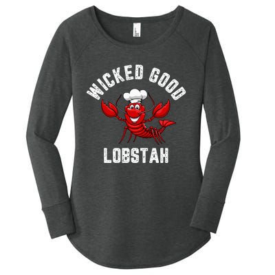 Funny Lobster Wicked Good Lobstah Maine New England Women's Perfect Tri Tunic Long Sleeve Shirt