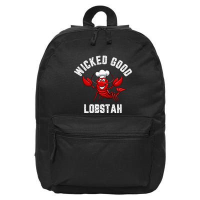 Funny Lobster Wicked Good Lobstah Maine New England 16 in Basic Backpack