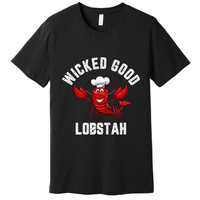 Funny Lobster Wicked Good Lobstah Maine New England Premium T-Shirt