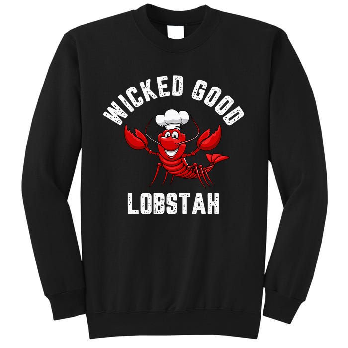 Funny Lobster Wicked Good Lobstah Maine New England Tall Sweatshirt