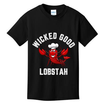 Funny Lobster Wicked Good Lobstah Maine New England Kids T-Shirt