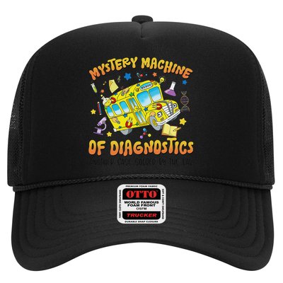 Funny Lab Week 2025 Retro Mystery Machine Of Diagnostics Trucker Hat
