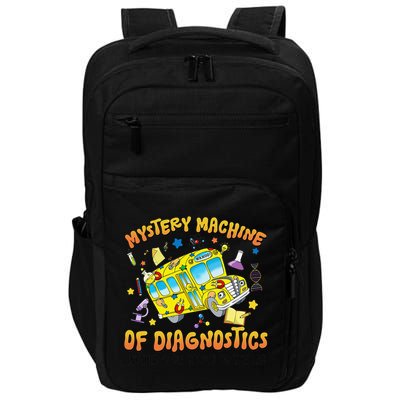 Funny Lab Week 2025 Retro Mystery Machine Of Diagnostics Impact Tech Backpack