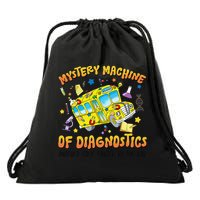 Funny Lab Week 2025 Retro Mystery Machine Of Diagnostics Drawstring Bag