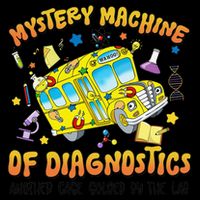 Funny Lab Week 2025 Retro Mystery Machine Of Diagnostics Flat Bill Trucker Hat