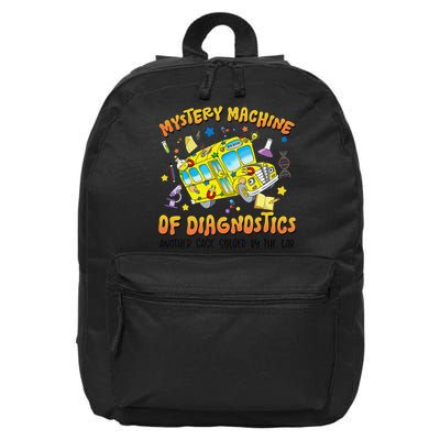 Funny Lab Week 2025 Retro Mystery Machine Of Diagnostics 16 in Basic Backpack