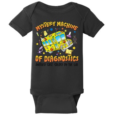 Funny Lab Week 2025 Retro Mystery Machine Of Diagnostics Baby Bodysuit