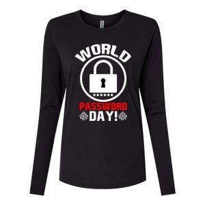 Funny Lock World Password Day! Password Day Funny Gift Womens Cotton Relaxed Long Sleeve T-Shirt