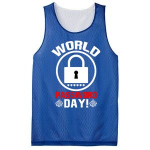 Funny Lock World Password Day! Password Day Meaningful Gift Mesh Reversible Basketball Jersey Tank