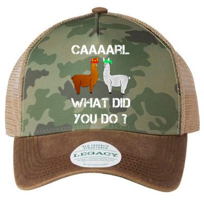 Funny Llama With Hats Gift Lama With Hat Carl What Did You Do Gift Legacy Tie Dye Trucker Hat