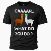 Funny Llama With Hats Gift Lama With Hat Carl What Did You Do Gift Cooling Performance Crew T-Shirt