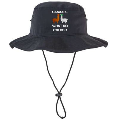 Funny Llama With Hats Gift Lama With Hat Carl What Did You Do Gift Bucket Hat