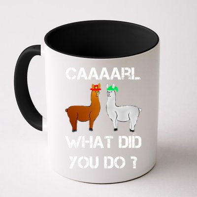Funny Llama With Hats Gift Lama With Hat Carl What Did You Do Gift Mug