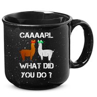 Funny Llama With Hats Gift Lama With Hat Carl What Did You Do Gift 15oz Campfire Ceramic Mug