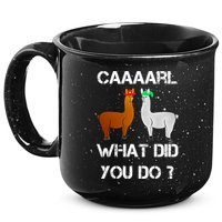 Funny Llama With Hats Gift Lama With Hat Carl What Did You Do Gift 15oz Campfire Ceramic Mug