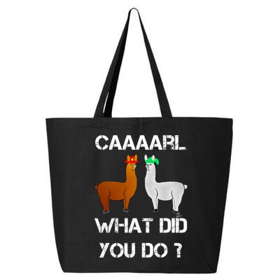 Funny Llama With Hats Gift Lama With Hat Carl What Did You Do Gift 25L Jumbo Tote