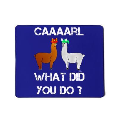 Funny Llama With Hats Gift Lama With Hat Carl What Did You Do Gift Mousepad