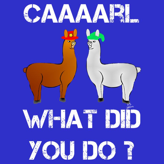 Funny Llama With Hats Gift Lama With Hat Carl What Did You Do Gift Zip Tote Bag