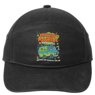 Funny Lab Week 2025 Retro Mystery Machine Of Diagnostics 7-Panel Snapback Hat