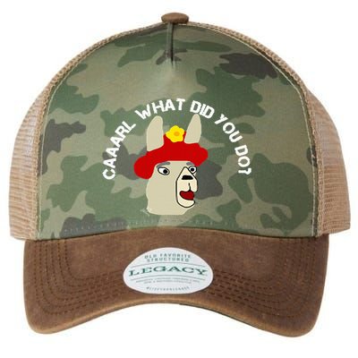 funny llama with hats lama with hat carl what did you do  Legacy Tie Dye Trucker Hat