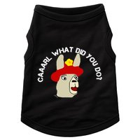 funny llama with hats lama with hat carl what did you do  Doggie Tank