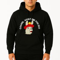 funny llama with hats lama with hat carl what did you do  Hoodie