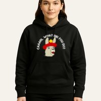 funny llama with hats lama with hat carl what did you do  Hoodie