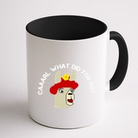 funny llama with hats lama with hat carl what did you do  Mug
