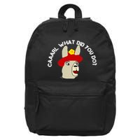 funny llama with hats lama with hat carl what did you do  16 in Basic Backpack