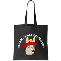 funny llama with hats lama with hat carl what did you do  Bag