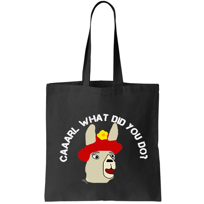 funny llama with hats lama with hat carl what did you do  Bag