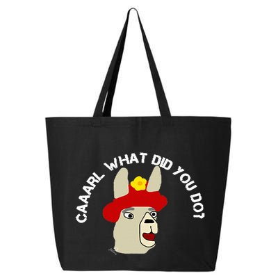 funny llama with hats lama with hat carl what did you do  25L Jumbo Tote