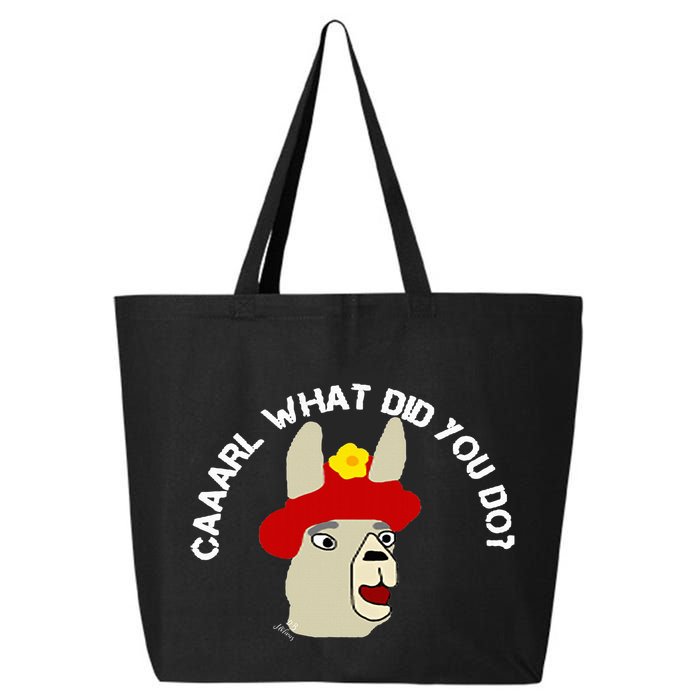 funny llama with hats lama with hat carl what did you do  25L Jumbo Tote