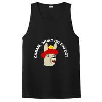 funny llama with hats lama with hat carl what did you do  PosiCharge Competitor Tank