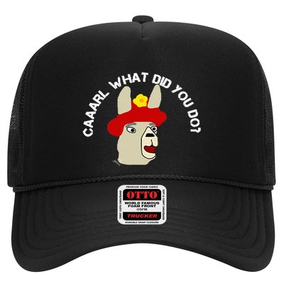 funny llama with hats lama with hat carl what did you do  Trucker Hat