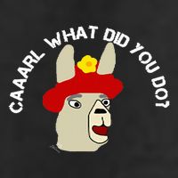 funny llama with hats lama with hat carl what did you do  Trucker Hat