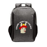 funny llama with hats lama with hat carl what did you do  Vector Backpack