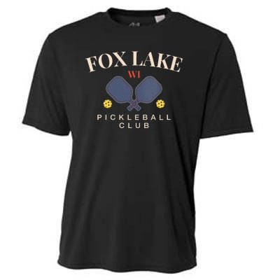 Fox Lake Wi Pickleball Club For Paddle Lovers Cooling Performance Crew T-Shirt