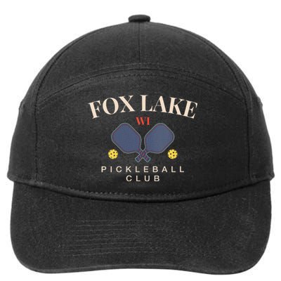 Fox Lake Wi Pickleball Club For Paddle Lovers 7-Panel Snapback Hat