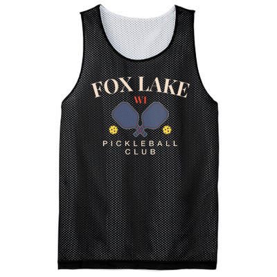 Fox Lake Wi Pickleball Club For Paddle Lovers Mesh Reversible Basketball Jersey Tank