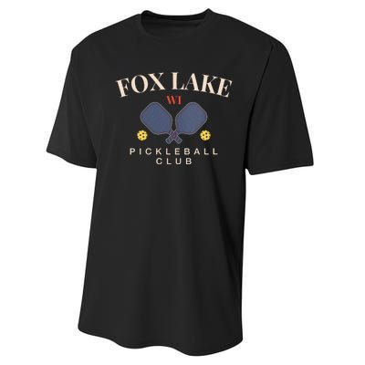 Fox Lake Wi Pickleball Club For Paddle Lovers Performance Sprint T-Shirt