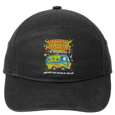 Funny Lab Week 2025 Retro Mystery Machine Of Diagnostics 7-Panel Snapback Hat
