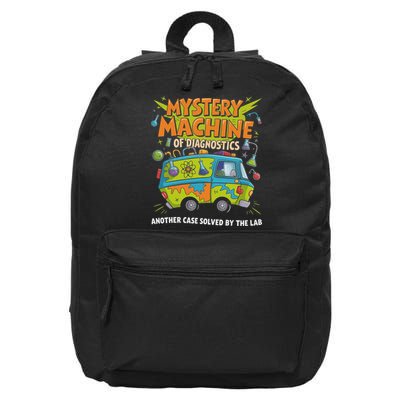 Funny Lab Week 2025 Retro Mystery Machine Of Diagnostics 16 in Basic Backpack