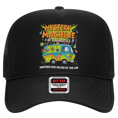 Funny Lab Week 2025 Retro Mystery Machine Of Diagnostics Trucker Hat