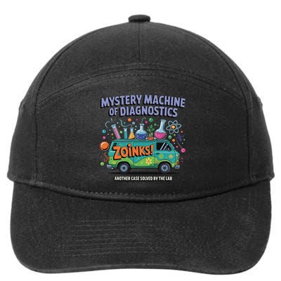 Funny Lab Week 2025 Retro Mystery Machine Of Diagnostics 7-Panel Snapback Hat