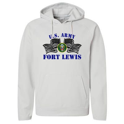 Fort Lewis Washington Ft Lewis Washington U.S A.R.M.Y Base Performance Fleece Hoodie