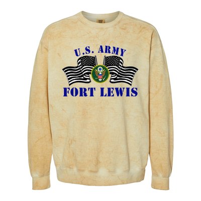 Fort Lewis Washington Ft Lewis Washington U.S A.R.M.Y Base Colorblast Crewneck Sweatshirt