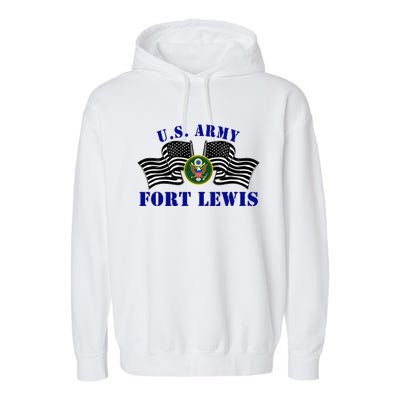 Fort Lewis Washington Ft Lewis Washington U.S A.R.M.Y Base Garment-Dyed Fleece Hoodie