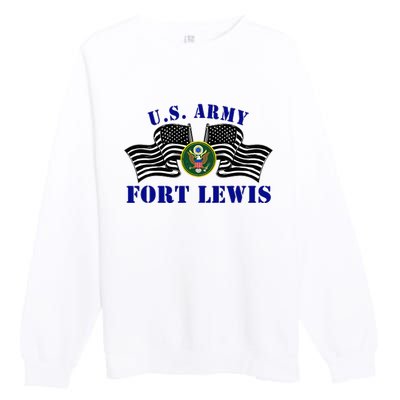 Fort Lewis Washington Ft Lewis Washington U.S A.R.M.Y Base Premium Crewneck Sweatshirt